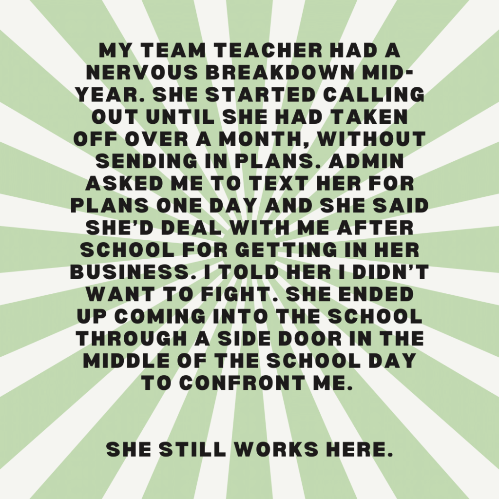 Anonymous contribution from a teacher on their experience in the profession - March 2023 #6