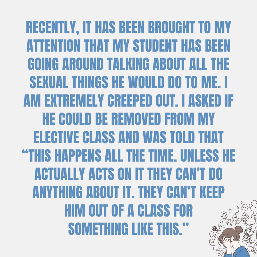 Anonymous contribution from a teacher on their experience in the profession - March 2023 #5