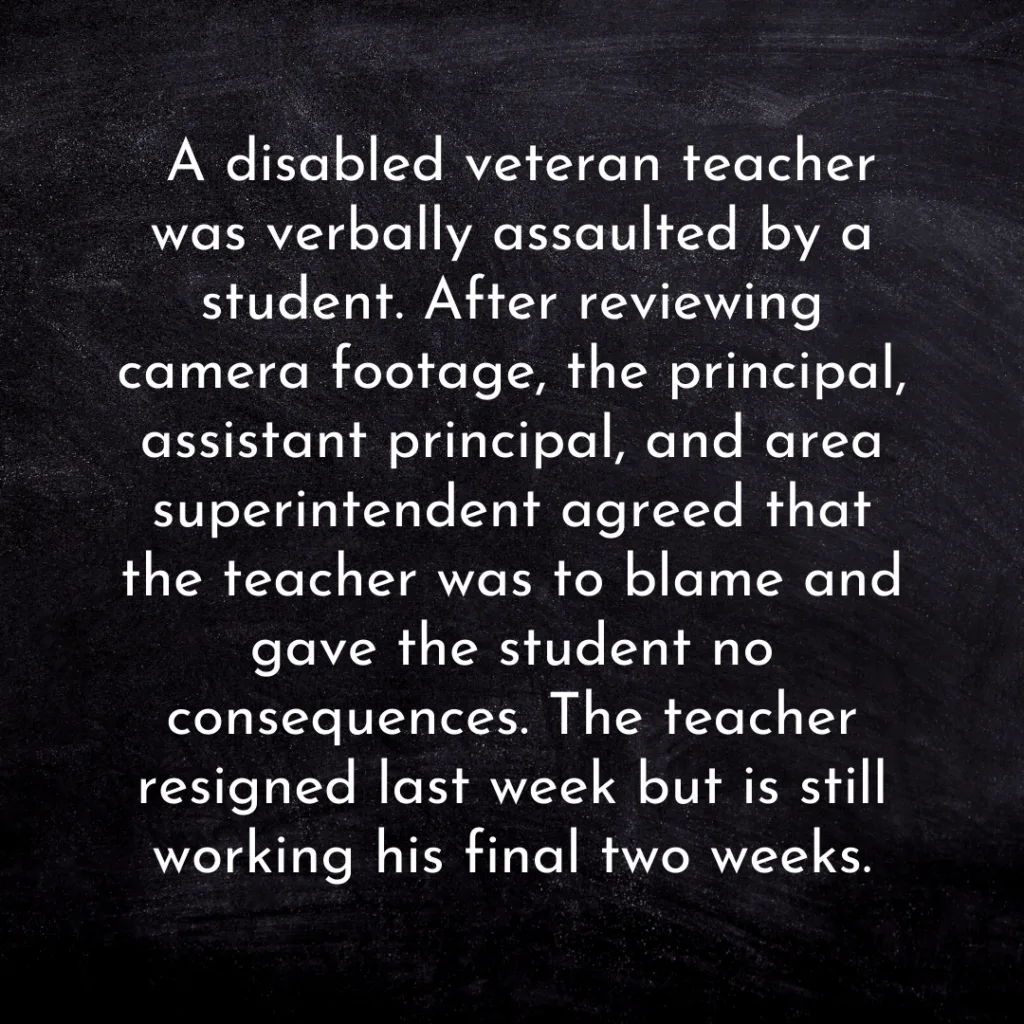 Anonymous contribution from a teacher on their experience in the profession - March 2023 #3