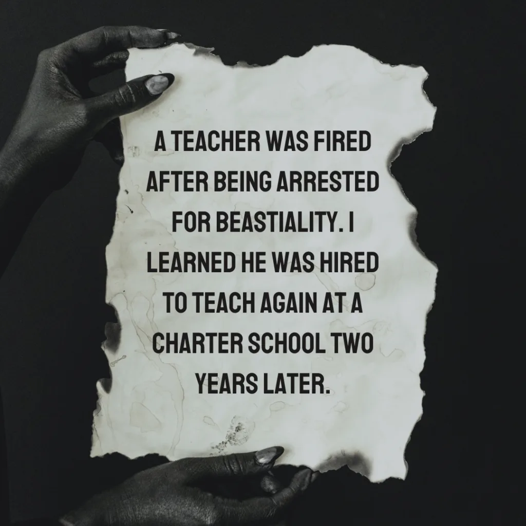 Anonymous contribution from a teacher on their experience in the profession - May 2023 #10