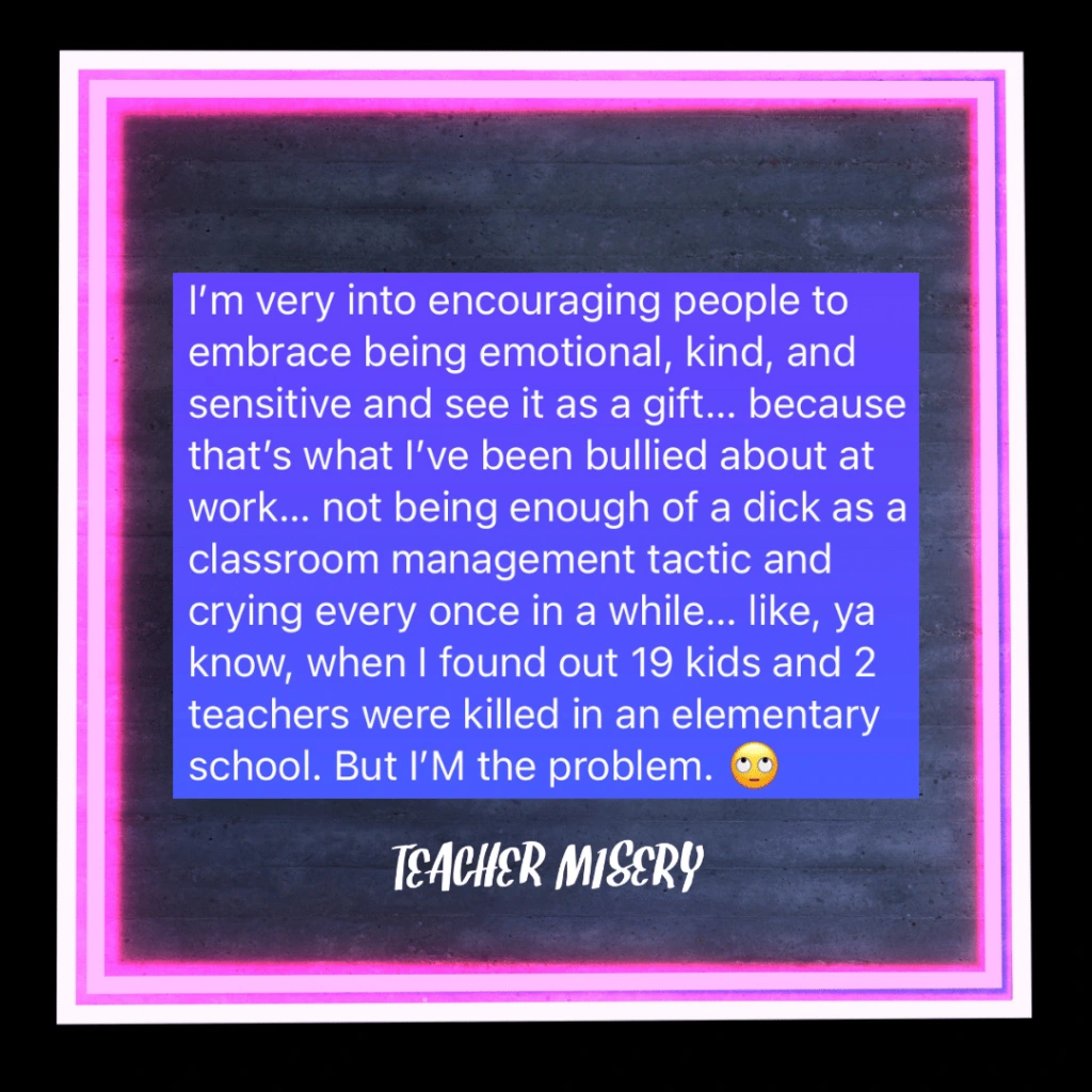 Anonymous contribution from a teacher on their experience in the profession - June 2023 #8