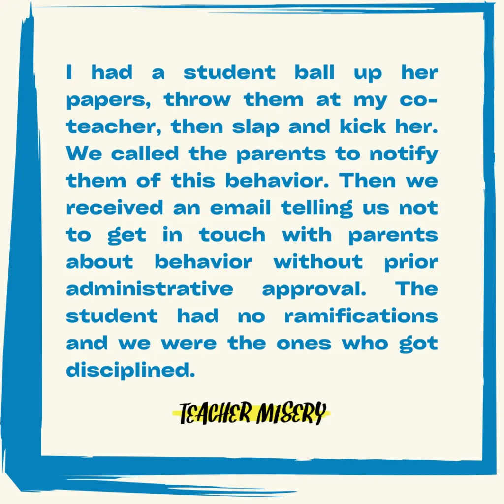 Anonymous contribution from a teacher on their experience in the profession - June 2023 #2