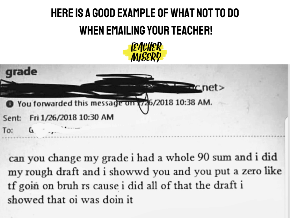 how to start an email to a female teacher