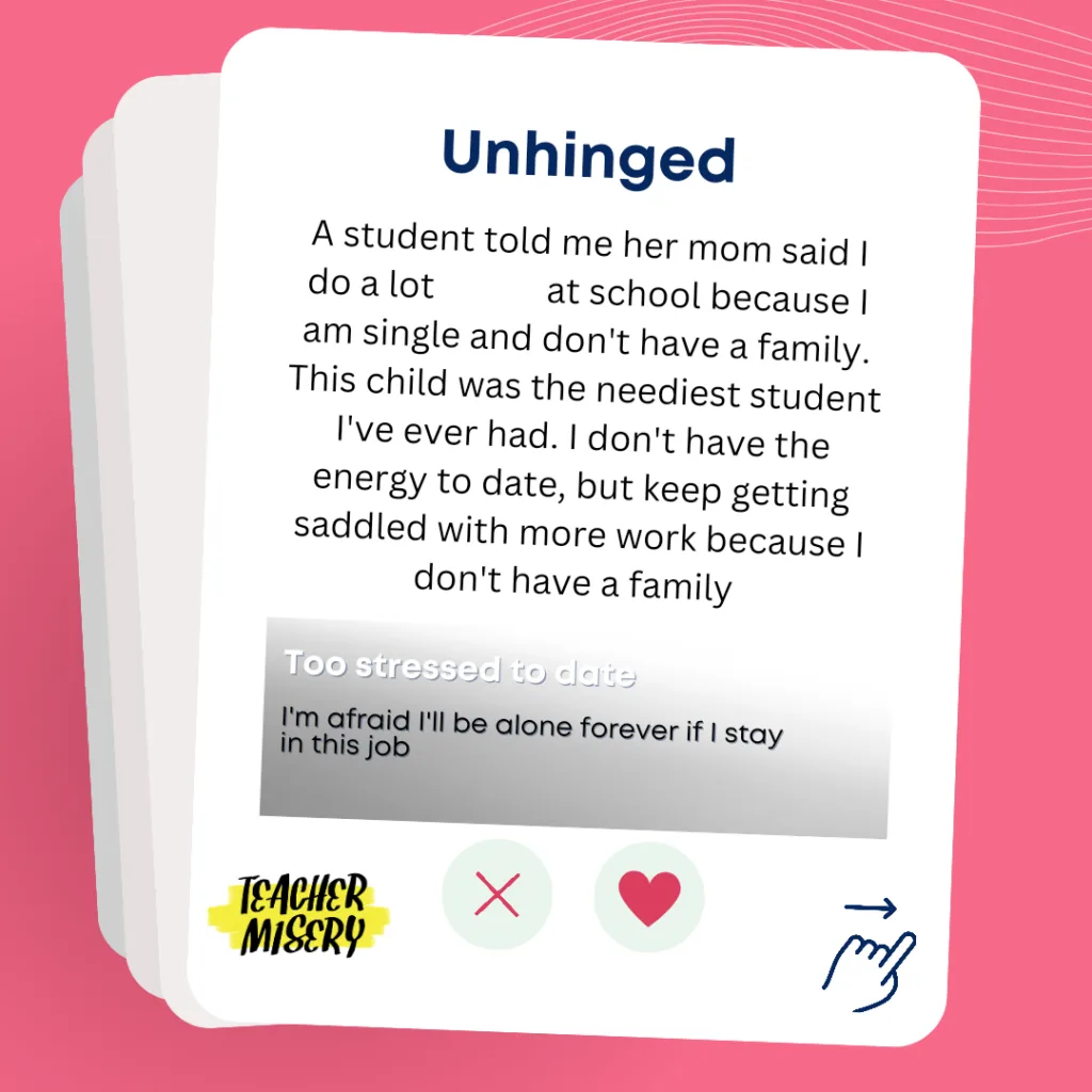 Anonymous contribution from a teacher on their experience in the profession - July 2023 #10