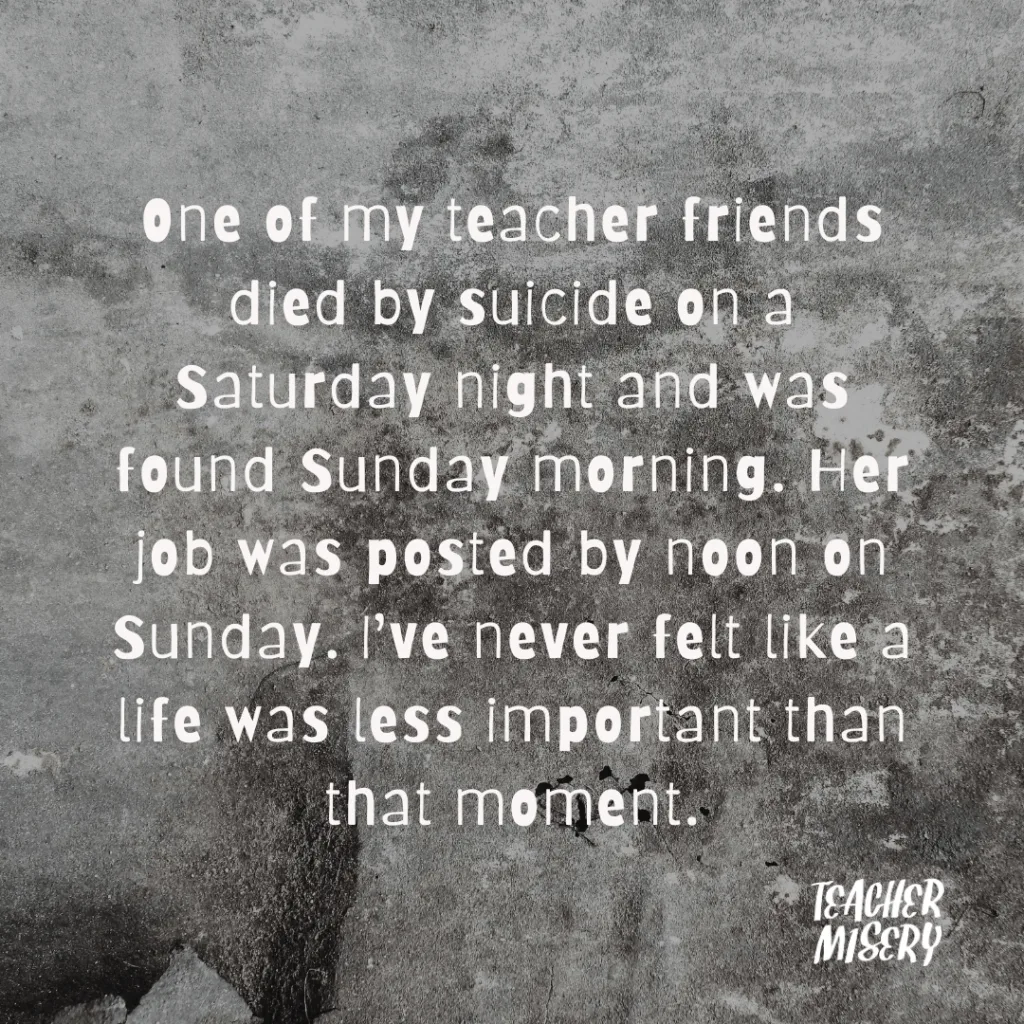 Anonymous contribution from a teacher on their experience in the profession - August 2023 #1