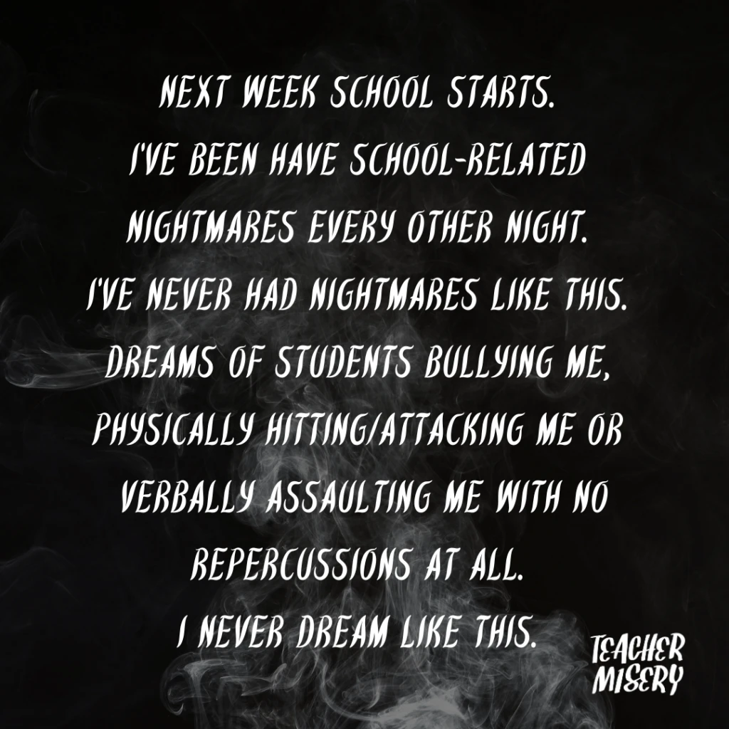 Anonymous contribution from a teacher on their experience in the profession - August 2023 #10