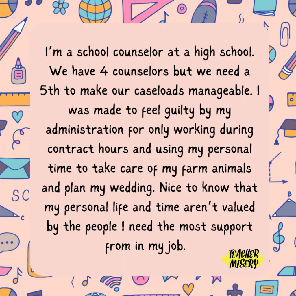 Anonymous contribution from a teacher on their experience in the profession - August 2023 #3