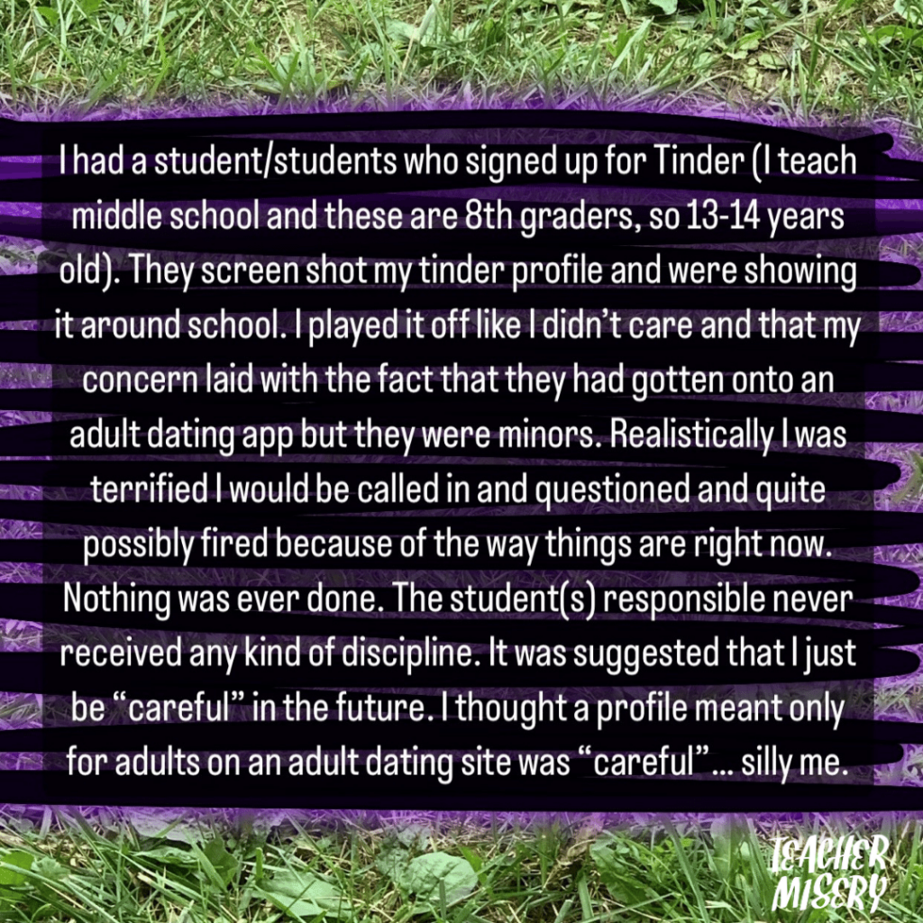 Anonymous contribution from a teacher on their experience in the profession - August 2023 #4