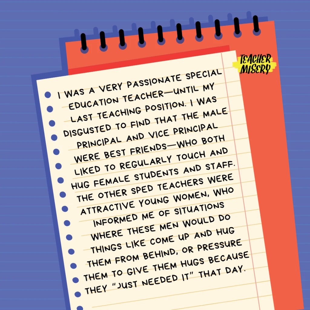 Anonymous contribution from a teacher on their experience in the profession - August 2023 #6