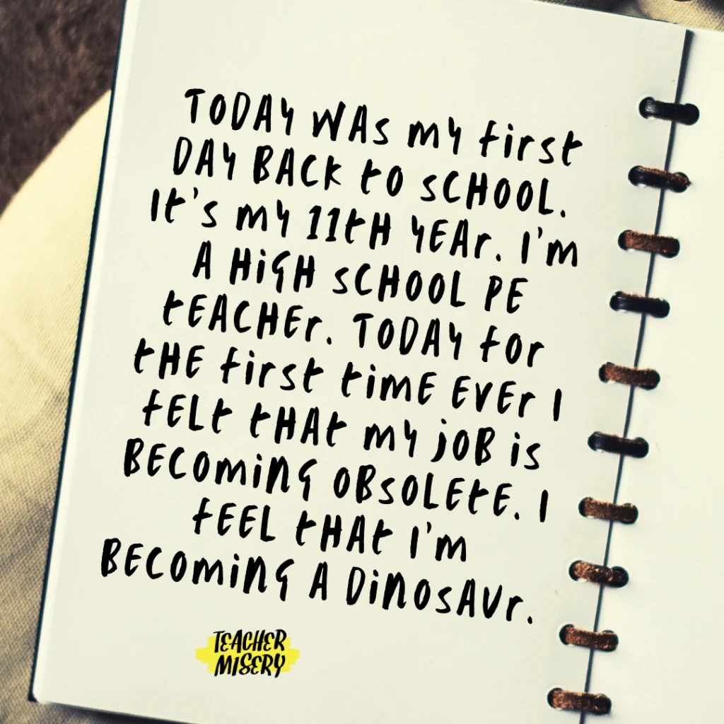 Anonymous contribution from a teacher on their experience in the profession - August 2023 #7