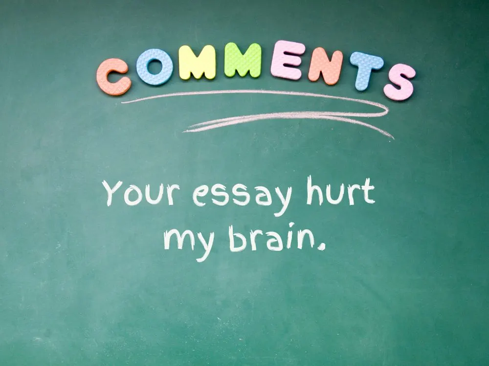 List of Comments for Student Writing